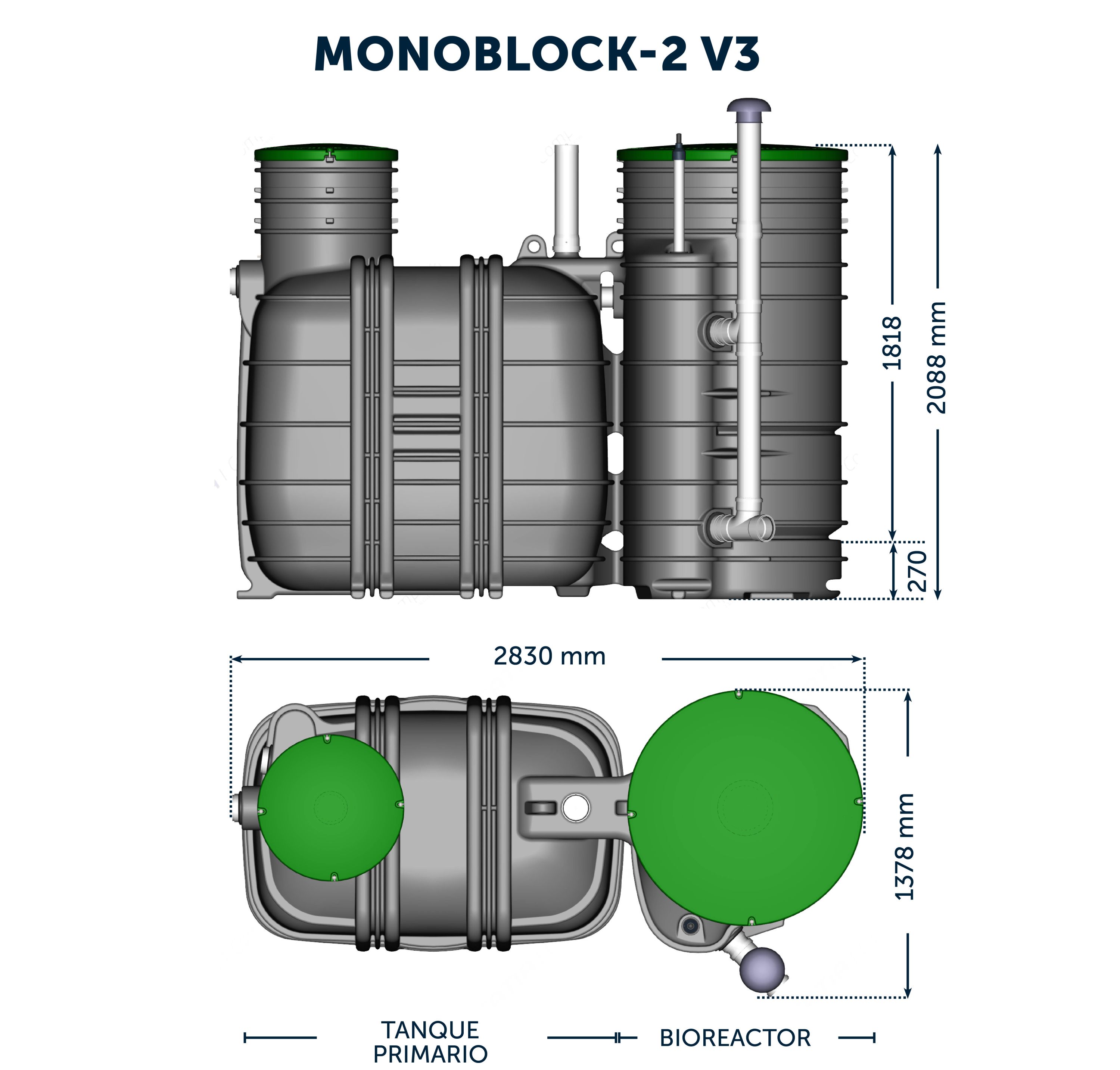 MONOBLOCK small sewage treatment plant